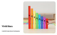 8 Pieces Musical Acoustic Tube Easy to Play Tuned Percussion Tubes Rainbow Colored