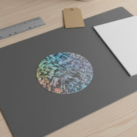 Holographic Badge Film Multiple Patterns Available Round Sparkle Overlay