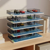 1:32 Car Display Stand Four-Tier Diecast Car Garage PVC Material Parking Garage Display Stand for Room