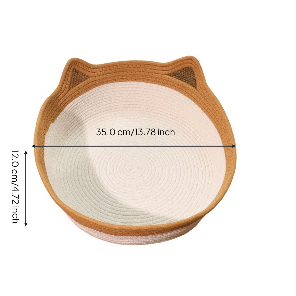 Hand-Woven Rattan Cat Bed, Indoor, Breathable, All Seasons
