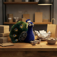 Peacock Stuffed Toy Cute Design Stuffed Peacock Creature for Bedroom, Kids