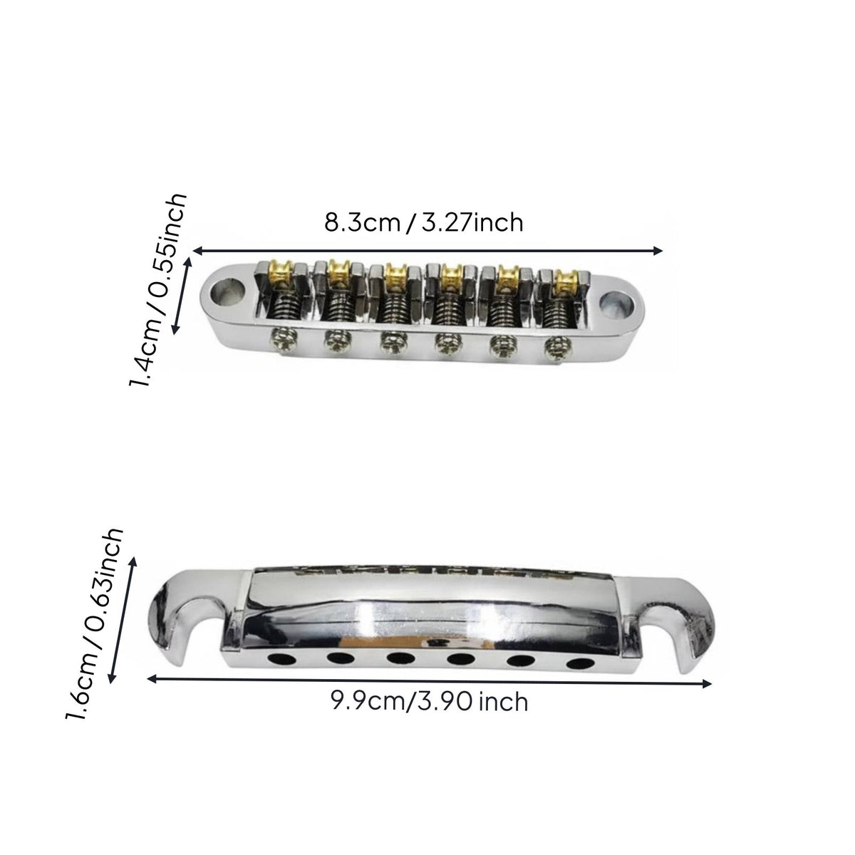 Tune-O-Adjustable Roller Bridge Reduces String Breakage Musical Instrument