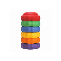 6 Pieces Wave-Shaped Balance Stepping Stones Slightly Domed Activity Equipment