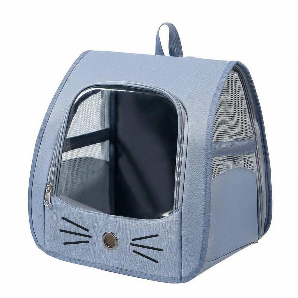 Cube Pet Carrier Ventilation Holes Cat Travel Backpack Chest Buckle