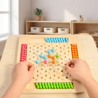 Triangular Peg Board Classic Triangle Peg Game Decorative