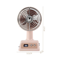 Retro Desktop Fan Adjustable Angle USB Rechargeable Desk Fan for Office