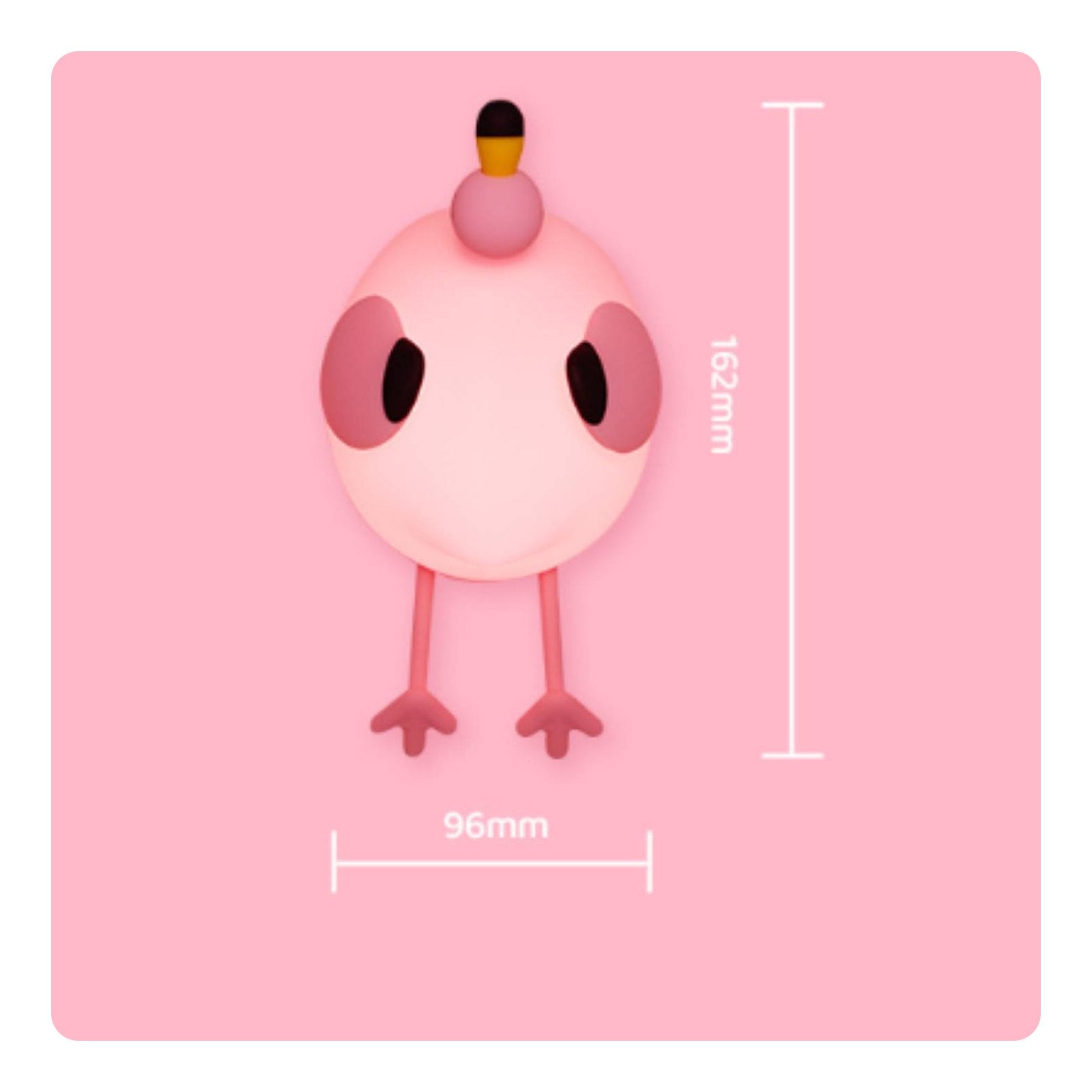 Rechargeable Flamingo Lamp 3 Brightness Levels Rose Creature Lamp for Children