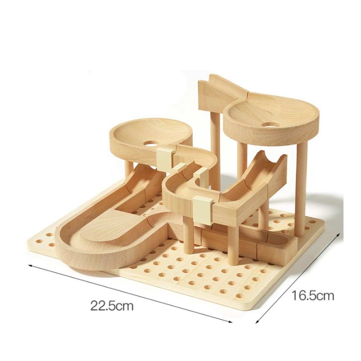 Marble Track Building Set Hands-On Assembly Wooden Marble Run for Boys