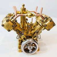 Dual Cylinder Engine Model Mechanical Aesthetic Miniature Steam Engine