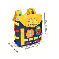 Felt Activity Backpack Flap-Top Soft Structured Backpack Front Zipper Pocket