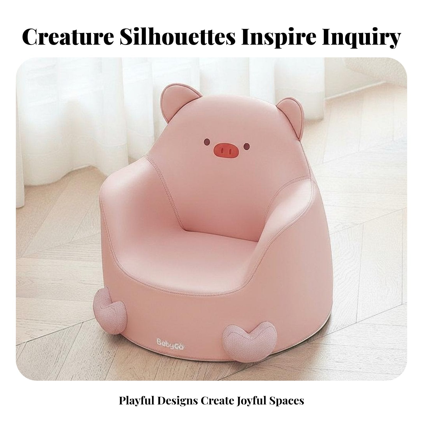 CreatureShaped Armchair Soft and Comfortable Toddler Seat Supportive Backrest