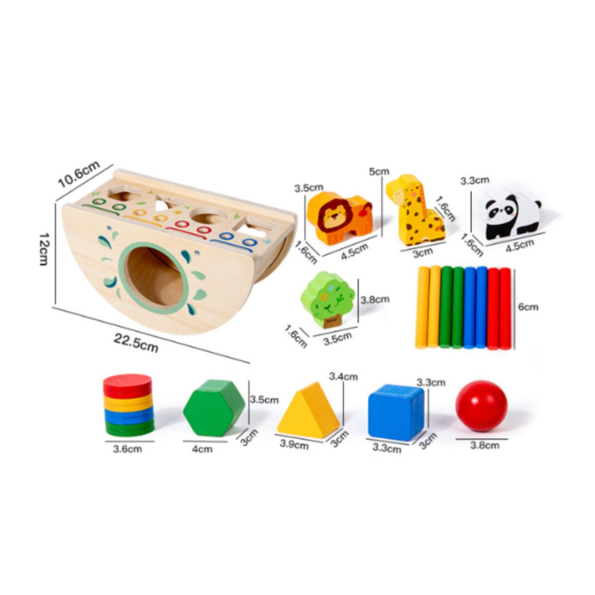 Educational Sorting Toy Reasoning Training Wooden Shape Sorting Toy