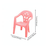 Miniature Armchair Realistic Design Tiny Chair Model Dollhouse Stacking Chair for Kids, Doll Collectors, Fairy Garden