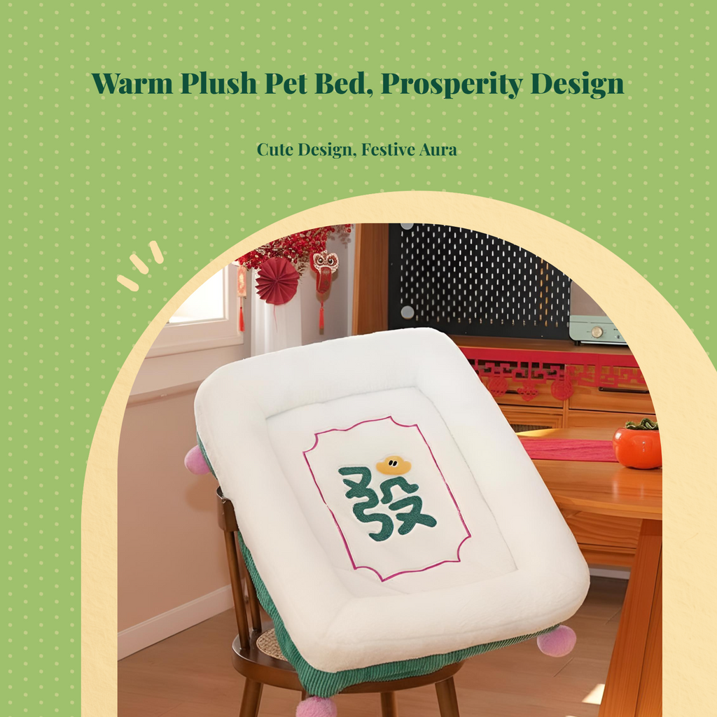 Orthopedic Plush Pet Bed, Non-Slip, Washable, Warm Den