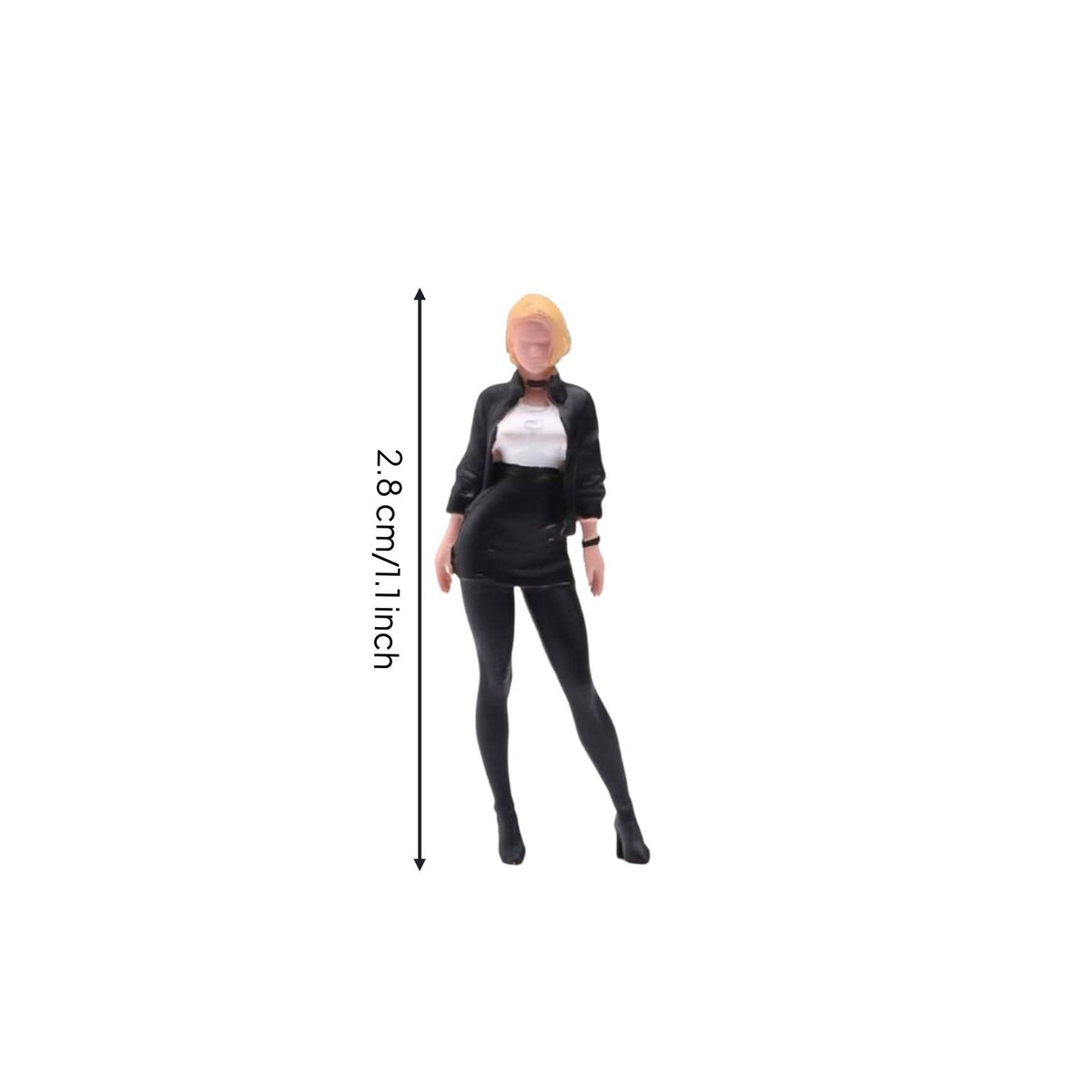 Hand Painted Miniature Woman Sturdy Display Item Realistic for Hobbyists