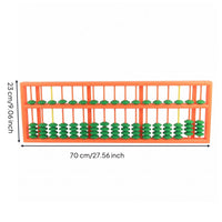 Teaching Abacus Orange Frame Classroom Tool Green Beads Math Toy