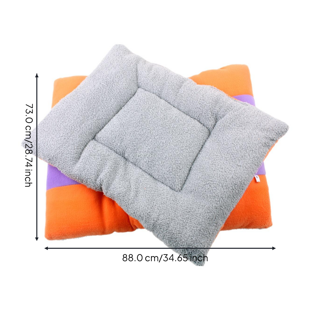 Plush fleece dog bed mat, non-slip, warm, for large dogs