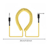 Coiled Guitar Cable Shielded Bass Guitar Cable Long-Lasting for Practice