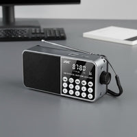 Pocket Radio with Memory Card Slot Emergency Light MP3 Player for Seniors