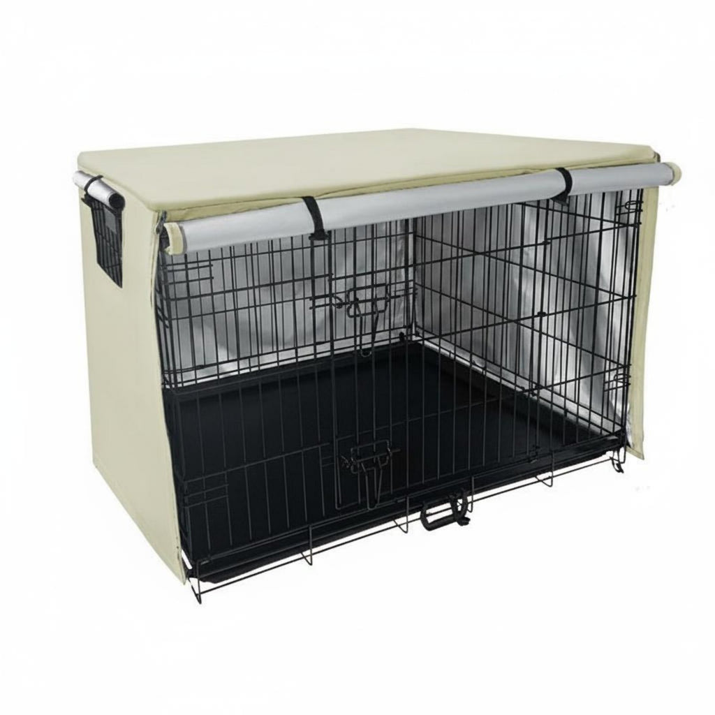 Dog Kennel Cover Waterproof Pet Crate Cover Long-Lasting 210D Oxford Material