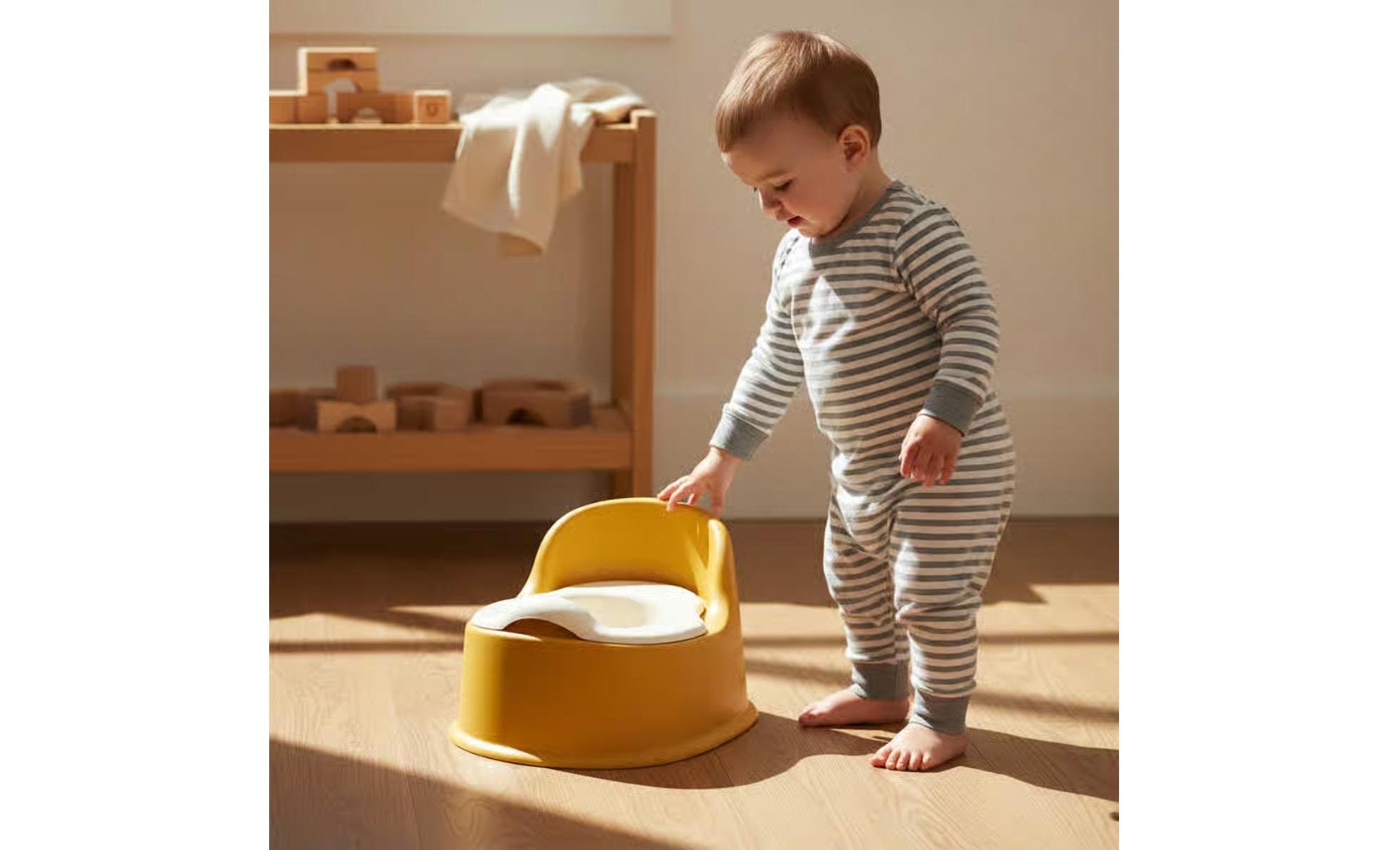 Toddler Potty Chair Easy to Clean Baby Training Toilet Non-Slip Base for Bedroom