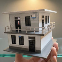 Railway Crossing House Kit Cut HO Scale Building Kit Flat-Pack