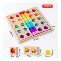 High Transmittance Translucent Rainbow Blocks Child-Centered Inspired Acrylic Gemstone Cubes Polished Edges for Preschoolers, Toddlers