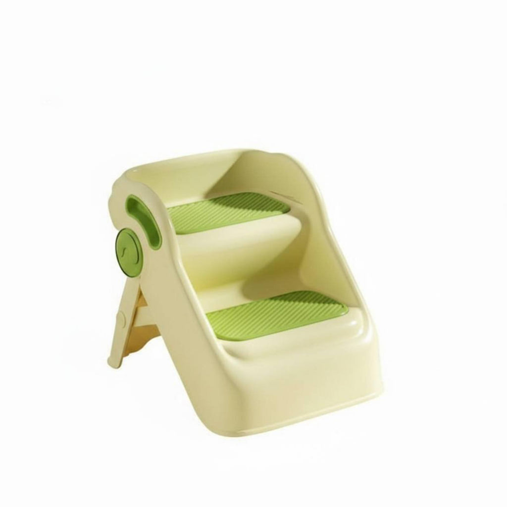 2-Step Toddler Stool Rounded Corners Footstool Promotes Independence for Parents
