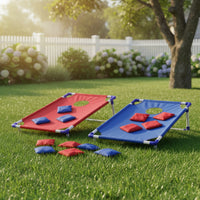 2 Pieces Cornhole Board Set Coordination Training Cornhole Boards Red and Blue