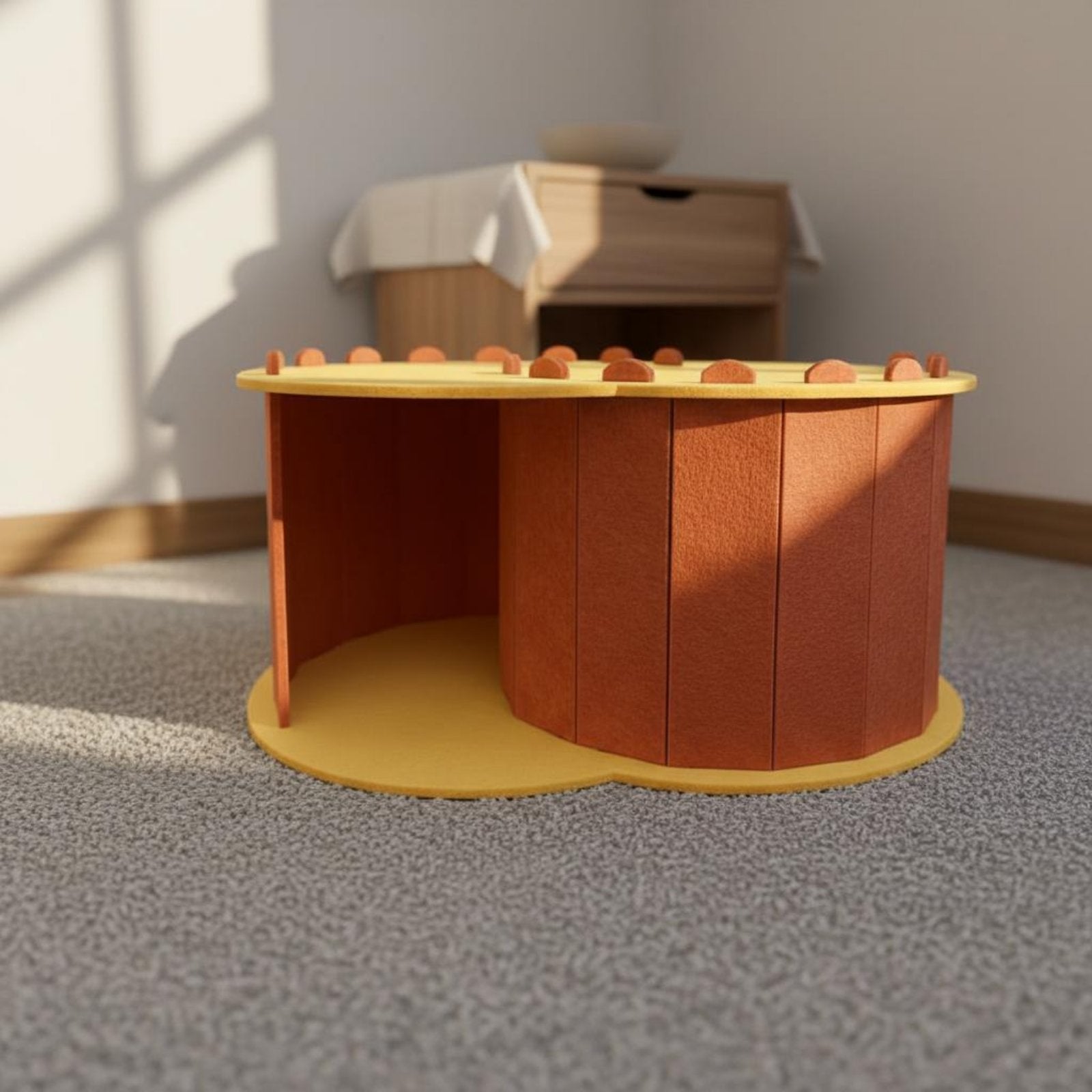 Oval Pet Bed Matte accessibleFront Pet Nook Pet Furniture Portable Warm