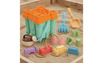 13 Pieces Sandcastle Building Kit Thickened Plastic Castle Pail Set