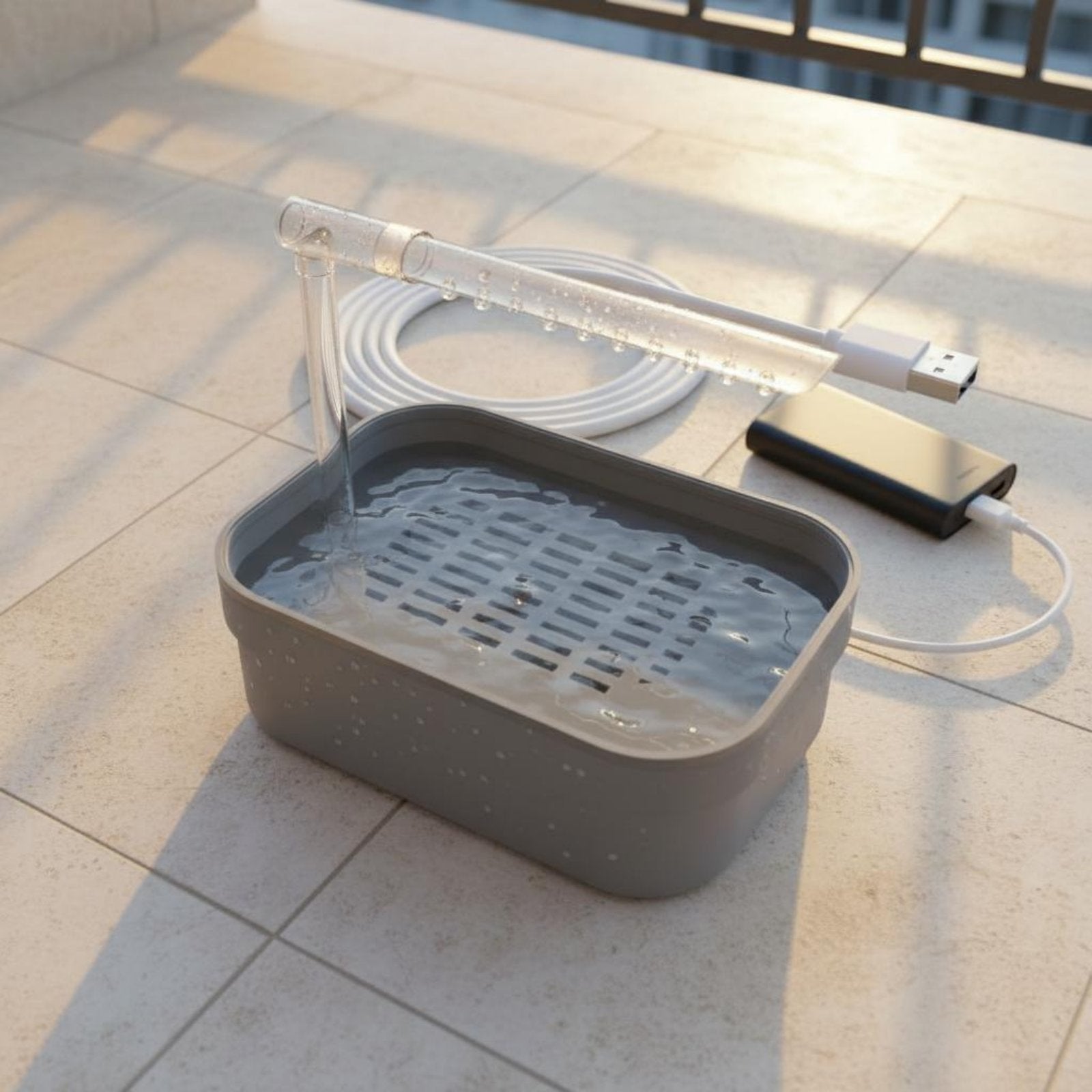 Automatic Bird Shower Tub Circulating Water Parrot Bathtub Quiet Pump