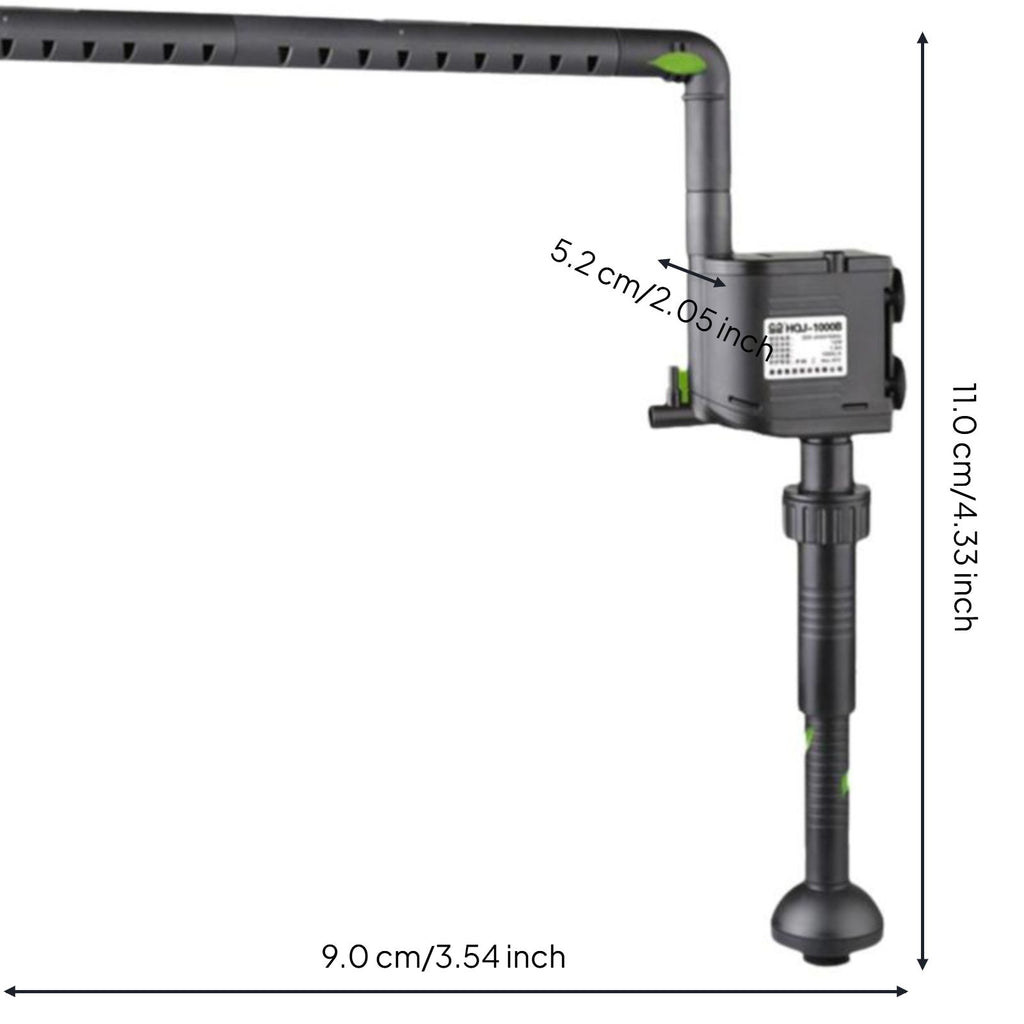 Immersible aquatic pump, high height, extremely quiet, multi-functional aquatic habitat purifier, oxygenation for fish tanks