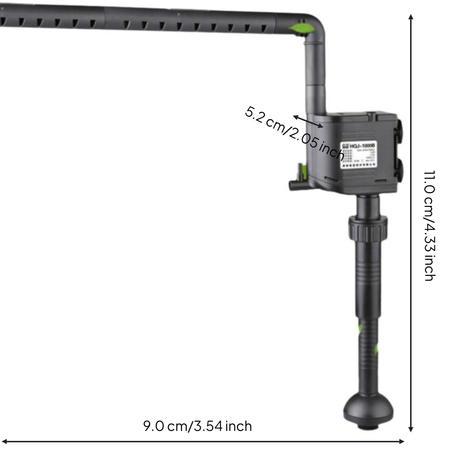Immersible aquatic pump, high height, extremely quiet, multi-functional aquatic habitat purifier, oxygenation for fish tanks