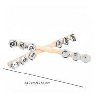 2 Pieces Bell Stick Long-Lasting Hand Bell Stick Clear Sound