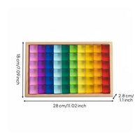 Rainbow Acrylic Blocks Bright Colors Translucent Building Cubes Sensory Development Translucent Stacking Blocks for Preschoolers, Classroom, Playroom