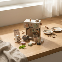 Toy Coffee Machine Educational Kitchen Appliance Toy Set Smooth Edges Mini Kitchen Appliance Toys Kids