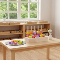 Color and Shape Sorting Activity Sanded Edges Pattern Matching Block Game Color Matching Activity Long-Lasting Wood Construction
