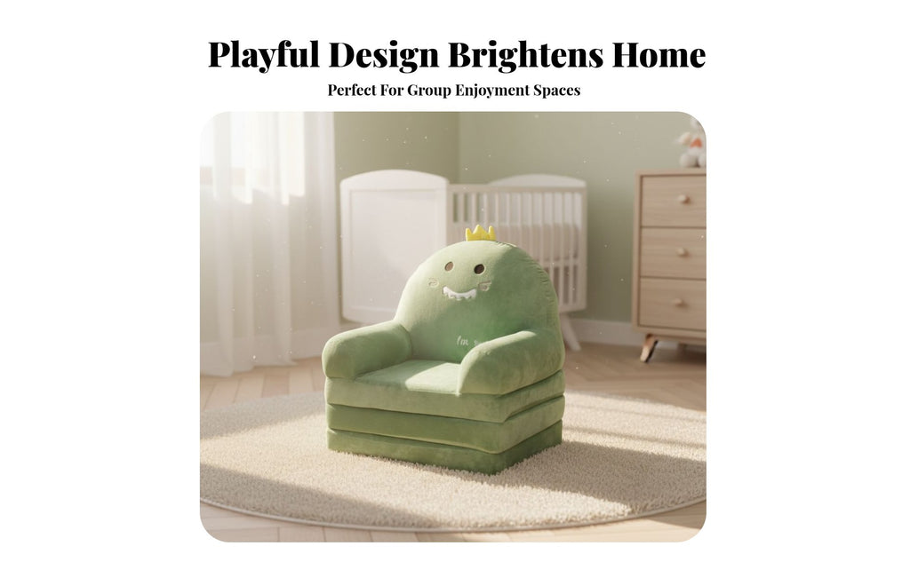 transformable Flip-Open Sofa Soft Fabric children's Furniture for Bedroom, Parents