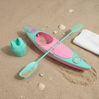 Doll Kayak Set Playhouse Accessory Doll Life Jacket and Boat for Beach, Kids