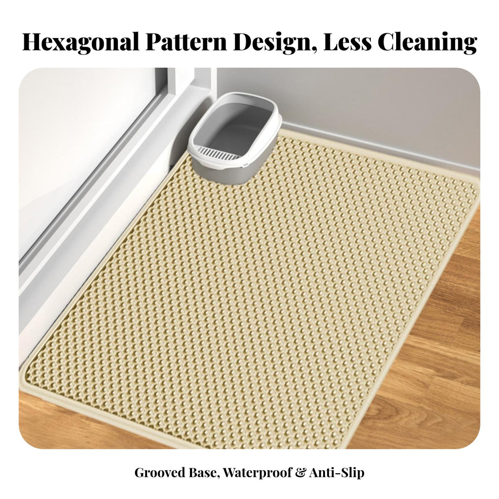 hexagonal Litter collectping Mat Waterresistant hexagonal collectping Mat for Home, felines