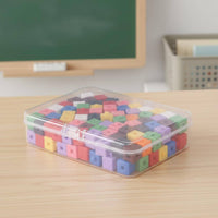 100 Pieces Interlocking Counting Cubes Easy to Connect Math Linking Cubes Multi-Colored Connecting Counting Blocks for Preschoolers, Homeschooling