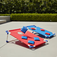 2 Pieces Cornhole Board Set Coordination Training Cornhole Boards Red and Blue