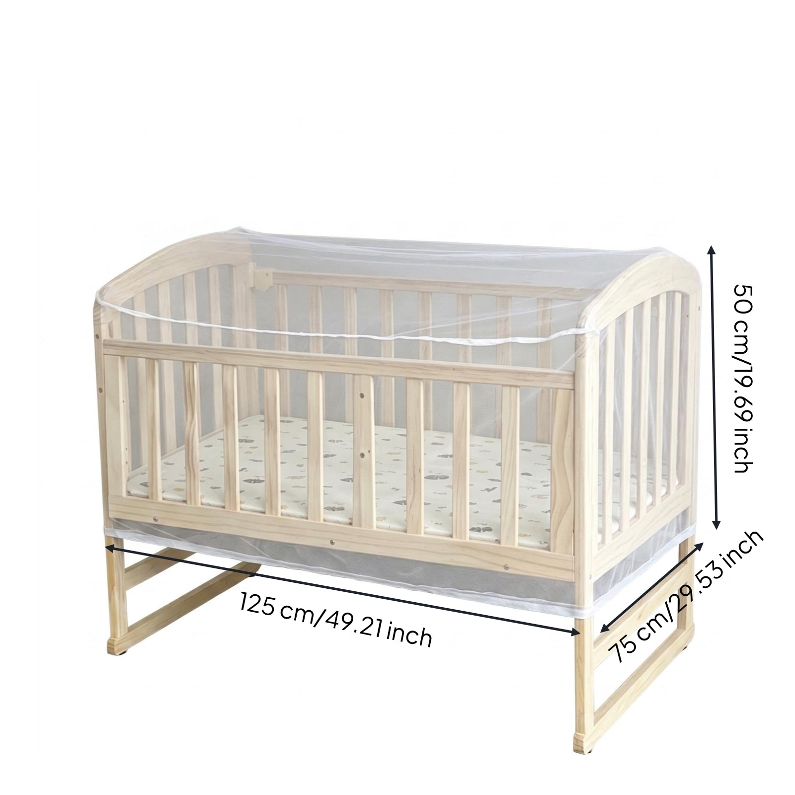 Baby Crib Net Lightweight Baby Cover White
