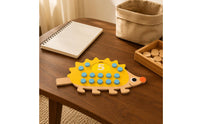 Number Frame Math Toy Montessori Hedgehog Counting Board Safe Wood for Preschool