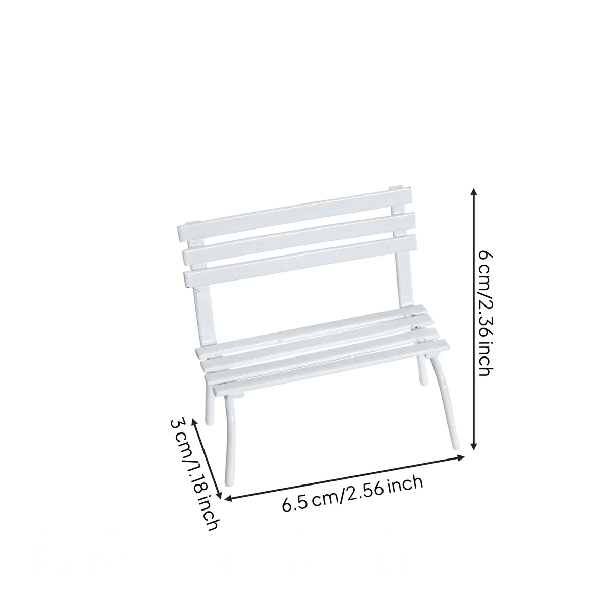 Slatted Metal Bench Decorative Iron-Design Bench Tabletop