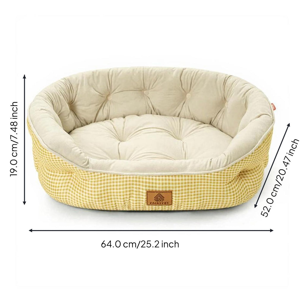 Plush dog bed, non-slip, easy-clean