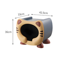 Stackable Pet Nest Space-Saving Feline-Shaped Storage Box Easy to Clean