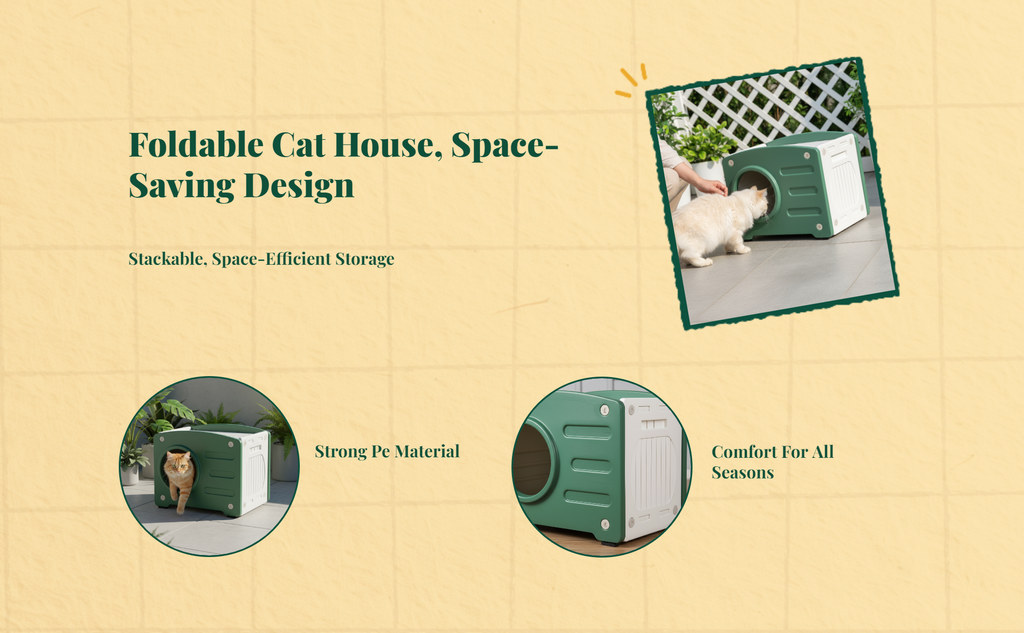 Waterproof insulated cat house
