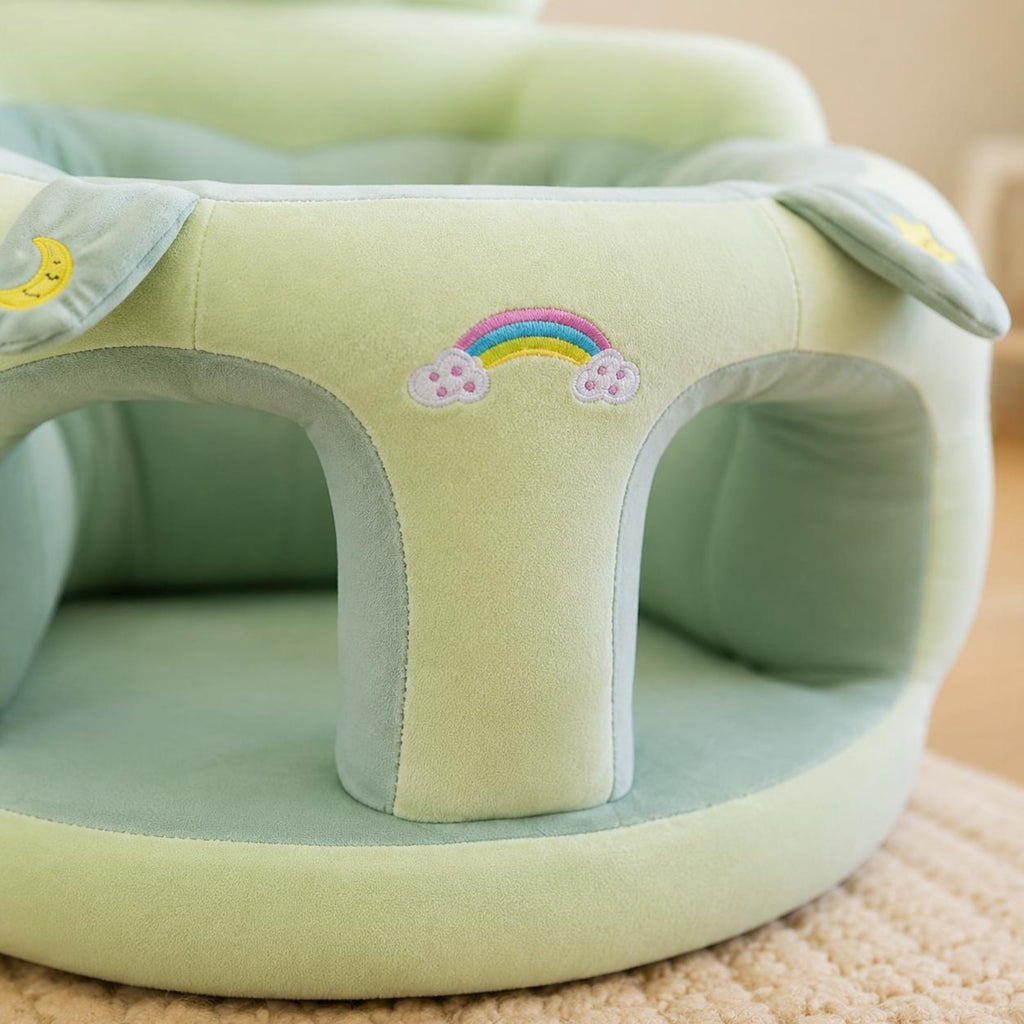 Soft Baby Sofa Spine Support High-Back Baby Sofa Sit up Chair Anti-Fall Design Stuffed Creature Chair Skin-Friendly for Toddlers